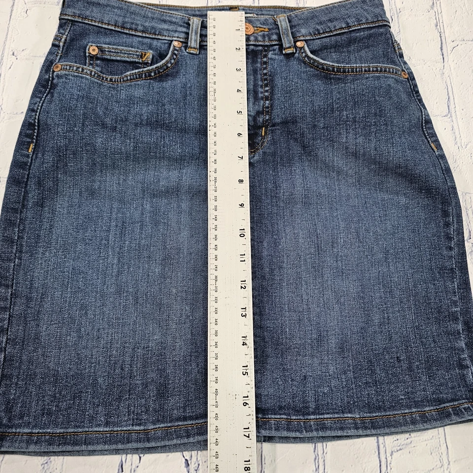 Falda vaquera Dickies azul denim recta elástica MUJER TALLA 6 Foto 2 de 4