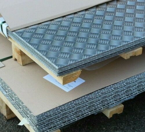 *Aluminium Chequer Tread Plate Kick Push Plate Door Protection Silver & Colours - Picture 5 of 9