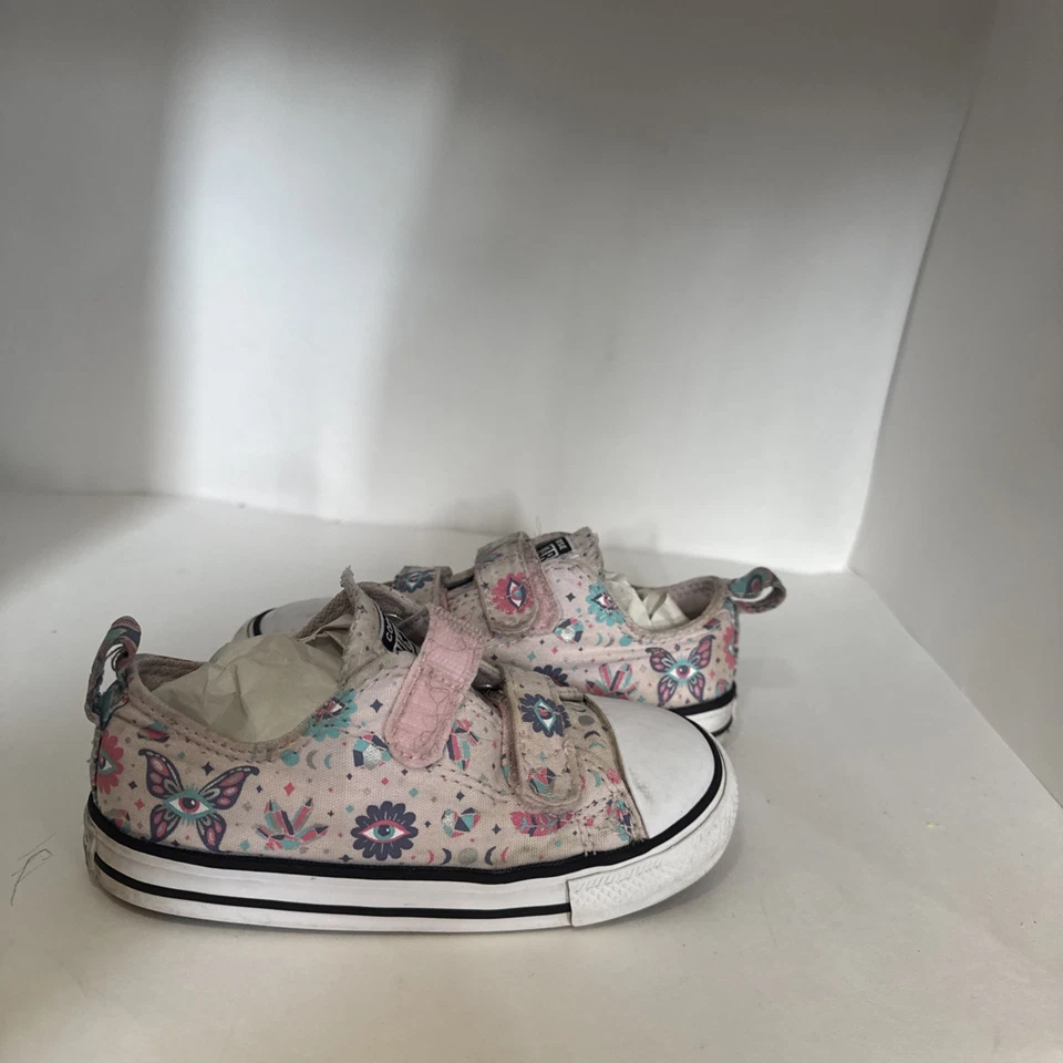 Lindo Chuck Taylor All Star Easy-On Mystic Gems niño pequeño talla 9 rosa púrpura verde azulado Foto 3 de 4