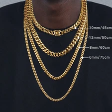 10K Yellow Gold 1.5mm-6mm Franco Square Box Chain Necklace Mens Womens 16"- 30"