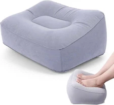 Inflatable Foot Rest for Airplane Travel & Office, Portable Leg Rest Pillow, Ele