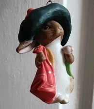 Beatrix Potter Benjamin Bunny 4" Ornament Schmid 1986 Christmas