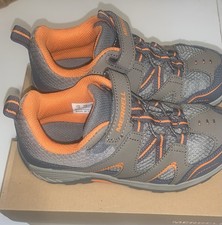 Merrell Trail Chaser Children's Hiking Shoes In Gunsmoke/Orange Color Size 1M.