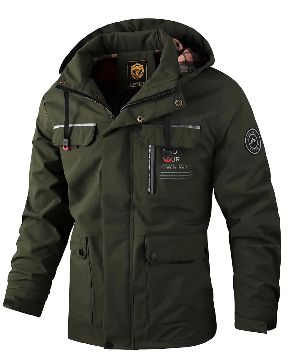 Leduntino Men’s Casual Jackets Lightweight Water-Resistant Hooded XL Green NWT
Opens in a new window