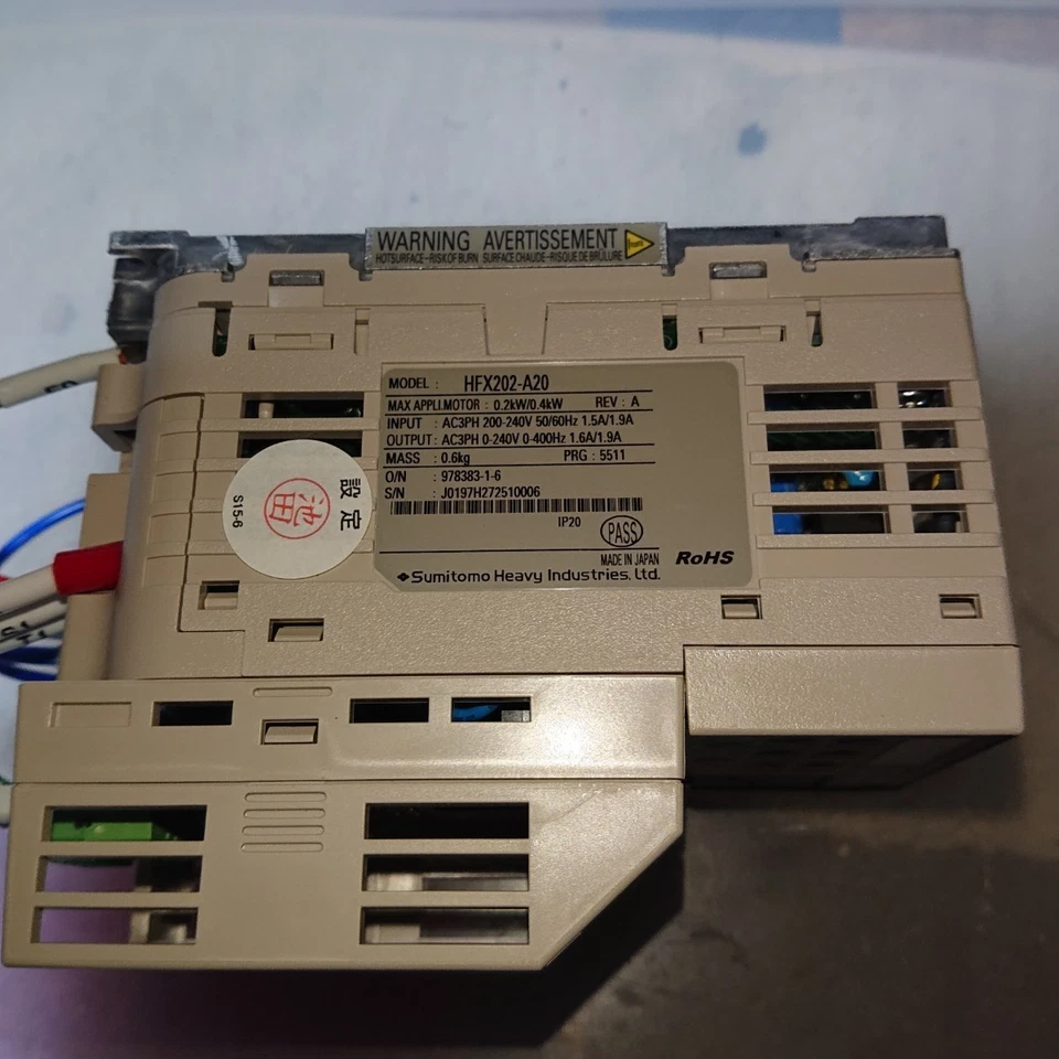 Sumitomo HFX202-A20 Inverter 0.2kW/0.4kW US Free TAX From Actual Machine - Image 3 of 3