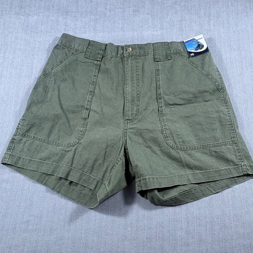 Hook & Tackle Shorts Mens 40 Green Beer Can Island Fishing Cotton M019800 Canvas