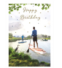 Birthday Card SUP Stand Up Paddleboard Standup Boarder Birthday Card.
