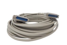 50 Foot DB25 25 Pin Serial Port Cable Male/Male RS232 Connection Data Cord