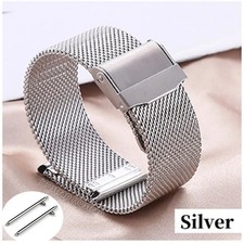 Milanese Watch Strap Quick Release Stainless Steel Band 12–24MM Universal Mesh.