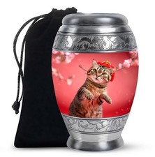 Cat Pure Funeral Urns for Ashes Adult Mom, Unique Urn 10 Inch 