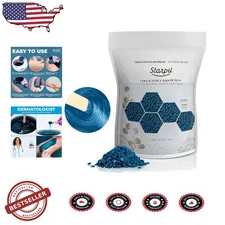 Professional Blue Hard Wax Beads 2.2lb - All Skin Types, Rosin-Free, Painless