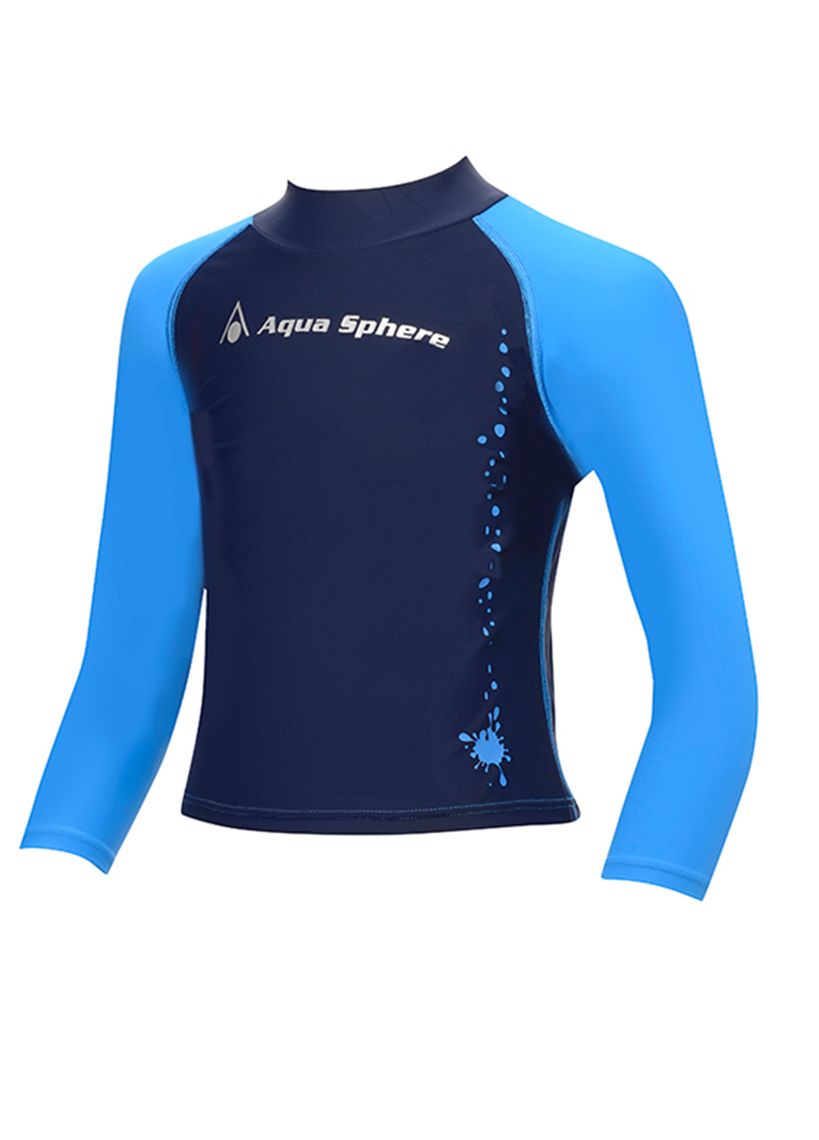 AQUASPHERE - ФУТБОЛКА УНИСЕКС JUNIOR RASHGUARD С ДЛИННЫМИ РУКАВАМИ - ТЕМНО-СИНИЙ/СИНЯЯ