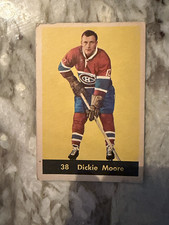 1959-60 Topps Dickie Moore #38 Vintage Hockey Card – Canadiens Star