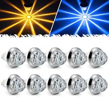 12V Amber Blue LED Watermelon Side Marker Lights 4 inch 10 Pcs LED Side Marker