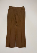 Vintage 70s Haggar Slacks Brown Dress Pants Forever Prest Talon Zipper Waist 33