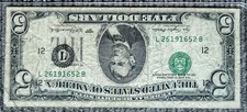 Error 5 Dollar Note, Inverted Overprint - Upside Down Serial Number & Seals!