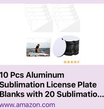Sublimation Blanks &ldquo;License Plates&rdquo; & Cup Coasters