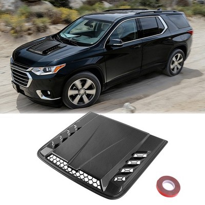 For Chevrolet Traverse Air Flow Intake Bonnet Scoop Hood Cover Vent Guard Carbon
