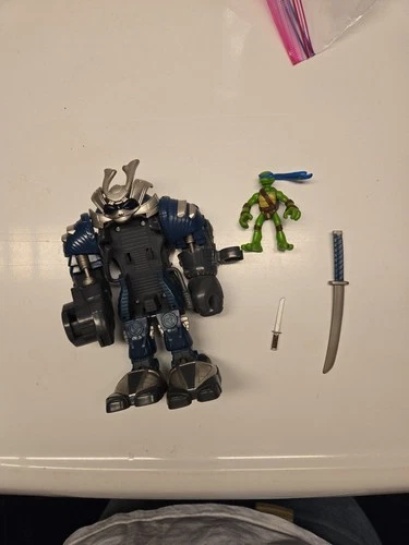 TMNT Mini Figures 2008 Exoskeleton Vintage Y2K Ninja Turtles - Leonardo