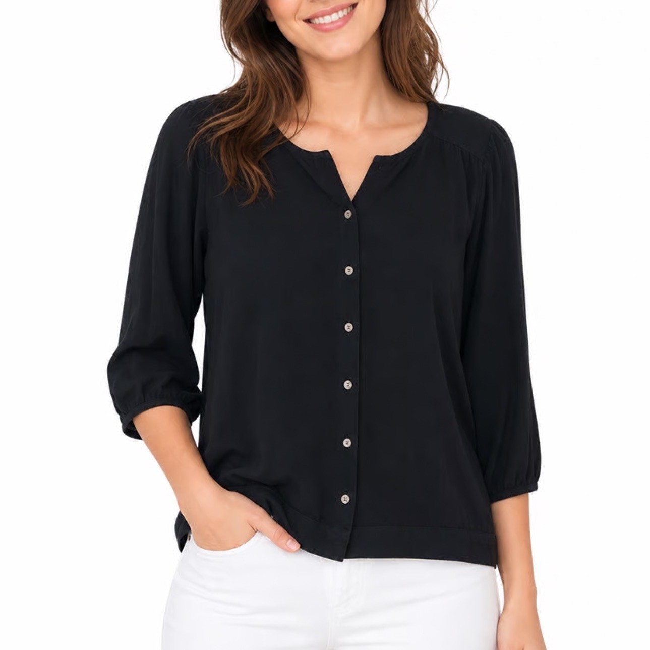 Banana Republic Cardigan Sweater Womens Small Navy Blue Cotton Knit Long Sleeve
