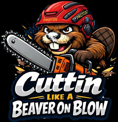#ad Beaver On Blow Tree climber sticker $7.99