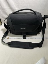 Sony LCS-U21 Soft Camera Case Bag Padded Black Nylon 4 Zip Compartments