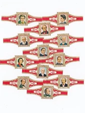 12 cigar bands Don Diaz Composers red
