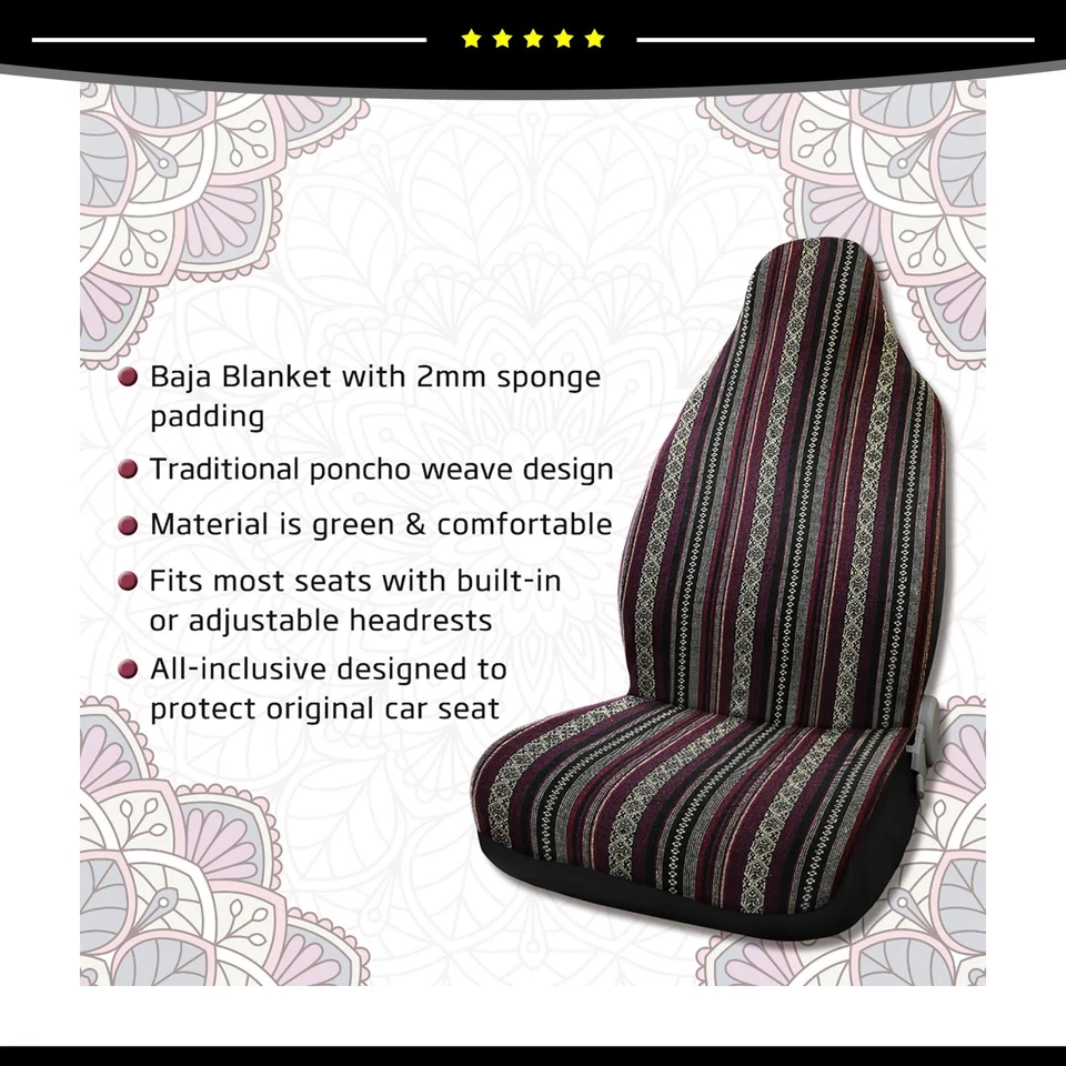 Универсальное переднее ведро в 1 полоску для чехла на сиденье седловое одеяло с крючком - Изображение 2 из 4