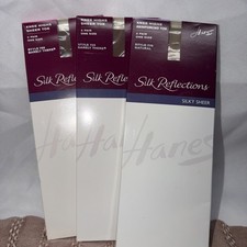 NEW Lot 3 Packs 6 Pairs Hanes Silk Reflections Silky Sheer Knee Highs