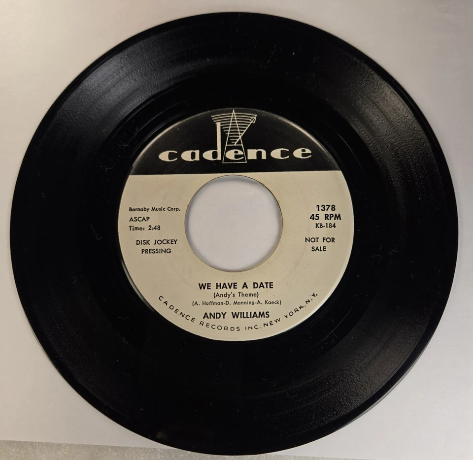 Andy Williams – Wake Me When It's Over / We Have a Date - 1960 Promo Release - Image 4 of 4