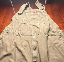 Dickies Brown 100 Cotton Unisex Work Overalls Coveralls Durable Utility Apparel