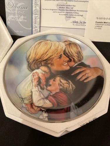 Diana- Mother above all- Franklin Mint Limited edition plate Boxed & COA - Picture 2 of 6
