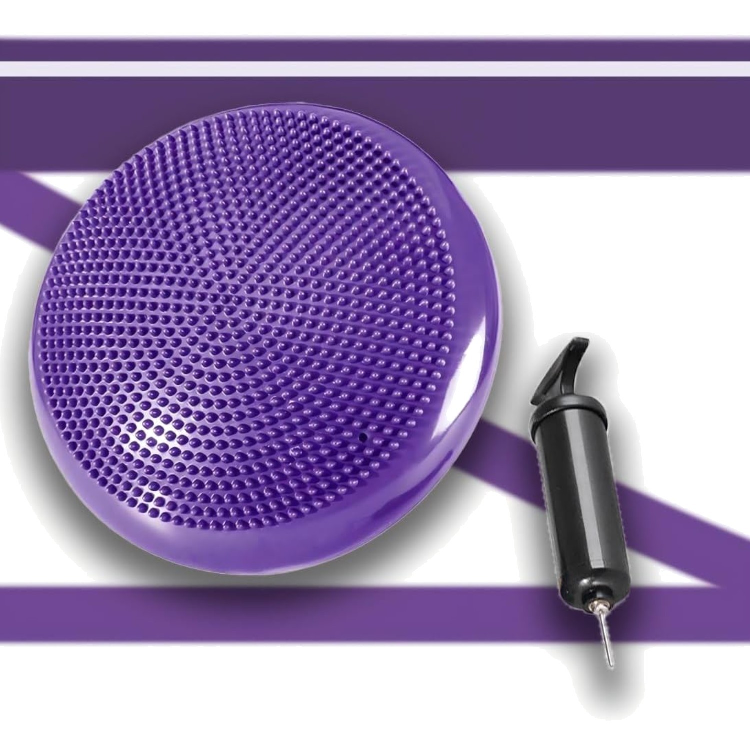 Balancekissen Sitzkissen Yoga Matte mit Pumpe für Fitness Physiotherapie Koor...