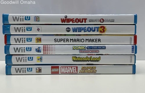 Lot of 6 Boot Tested Assorted Nintendo Wii U Video Games including Wipeout 3