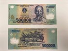 1 Million uncirculated  Vietnamese Dong 2 x 500,000 notes Free Ship