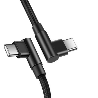90 Degree Angle USB-C to USB-C Charger Cable Fast Charging Type Sync Cord LOT
