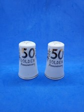 Vintage 50th Golden Anniversary Salt & Pepper Shakers H-735 Japan — listing 3