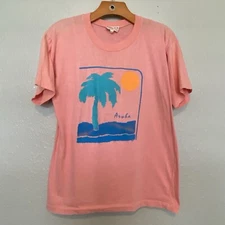 Golden Anchor Tag VINTAGE single stitch 70’s / 80’s Aruba Unisex Large T-shirt