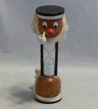 Vintage Wood Head Old Man with Pipe 3 Minute Egg Timer