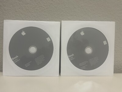 Vintage 2002 Apple eMac MAC OS X Install Disc 1 & 2 ONLY CD-ROM Macintosh 10.2.2