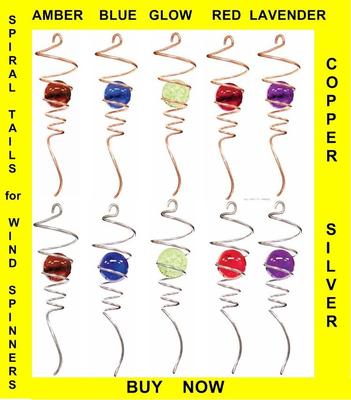 16 OPTIONEN - 30 cm SPIRALSCHWANZ Twister Haken 4 WINDSPINNER Eisen Stop Garten Innenbereich