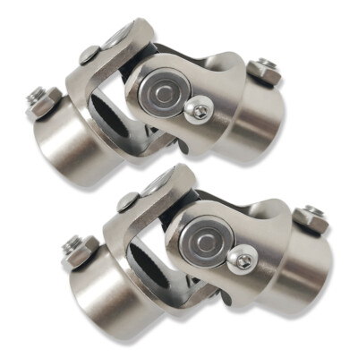 2PCS Steering Universal Joint 13/16'' 36 Spline X 3/4'' DD Chrome Steel