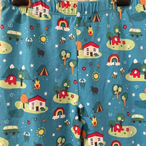 Frugi Babipur World Libby Printed Leggings Tobermony Camp Out Girls Size 5-6 NWT - Picture 4 of 10