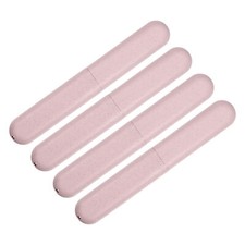 4pcs Traveling Toothbrush Holders Case for Travel Pink 8.07''x1.22''x0.83''