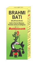 Baidyanath Brahmi Bati - Memory Booster and Helps Relieve Stress - 30 Tablets