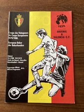 14/5/1980 Brussels ECWC Final Programme, Arsenal v Valencia 
