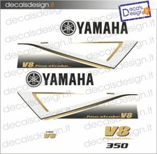 Adesivi motore marino fuoribordo Yamaha 350 cv 2019  COPERCHIO BIANCO stickers