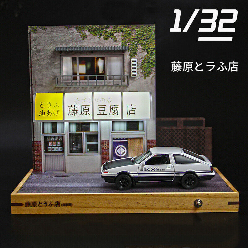 Fujiwara Tofu Shop Scene 1:32 Model Parking Garage Initial D