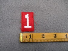 Boy Scouts of America BSA Red White Troop Number  1 One Patch S4.