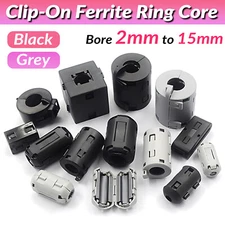 2-13MM Ferrite Cable Clips Bead Choke Clamp Ring Core Coil RFI Cable Clip Filter